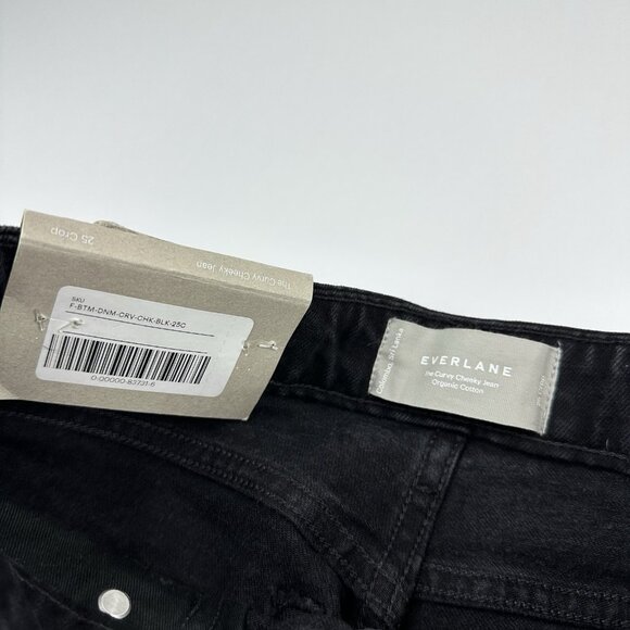 Everlane Women's NWT Black The Curvy Cheeky Minimalist Jean W25-26.25/L26.4 - Picture 5 of 12